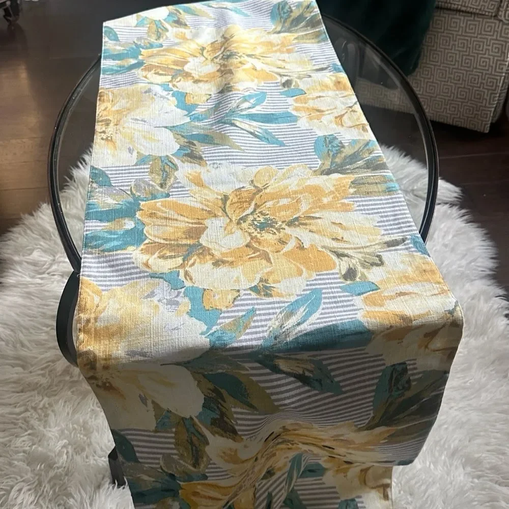 Fields Of Flowers Floral Table Runner